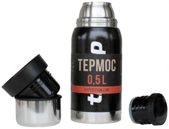 Термос Tramp Expedition Line 0,5л Черный TRC-030-black | Зображення 1