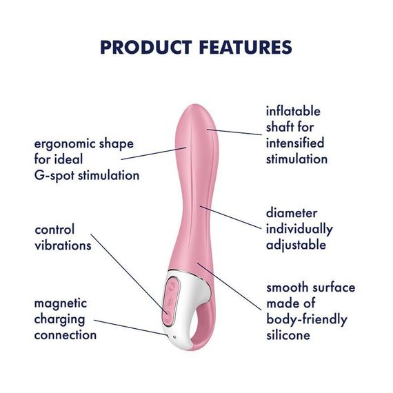 Вібратор точки G надувний Satisfyer Air Pump Vibrator 2 | Зображення 3