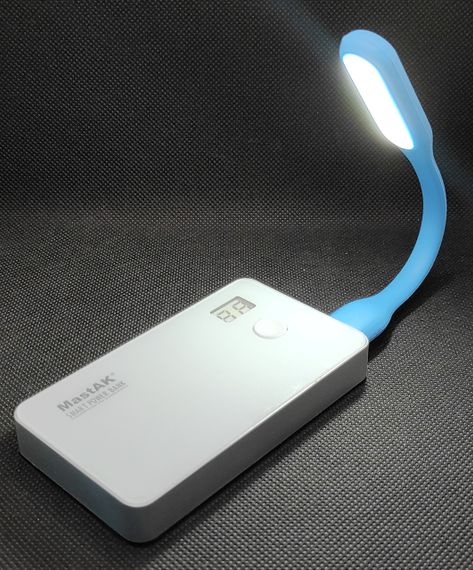 Фонарик USB гибкий Синий