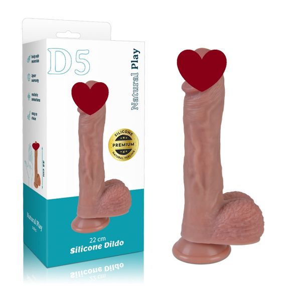 Фалоімітатор - Erospace Natural Play Silicone Dildo D5, 22 см Sex Aura