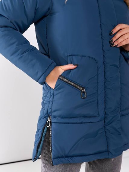 Жіноча зимова куртка з капюшоном, арт. 509, аква | Зображення 6