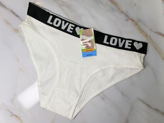 Жіночі спортивні бавовняні трусики LOVE  розмір L