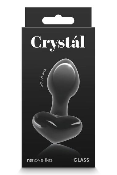 Скляна пробка NS Novelties CRYSTAL HEART BLACK | Зображення 1