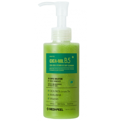 Пінка для вмивання й очищення пор Medi-Peel Phyto CICA-Nol B5 AHA BHA Vitamin Caming O2 Deep Cleanser (150 ml)