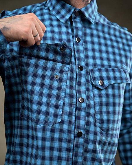 Летняя тактическая рубашка клетка sea ПП4761 | Зображення 3