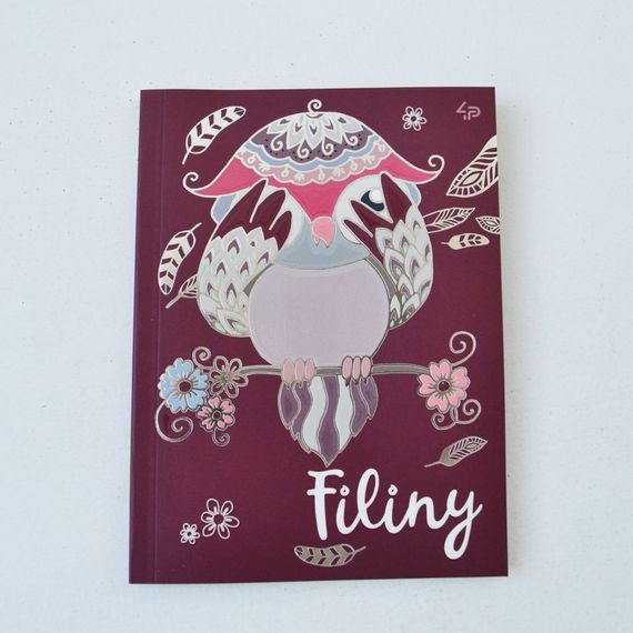 Блокнот 4Profi  "Filiny" burgundy 40 листов  формат А6 903719