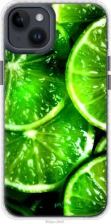 Чохол на iPhone 14 Plus Зелені часточки лимона "852pm-2645-2448"
