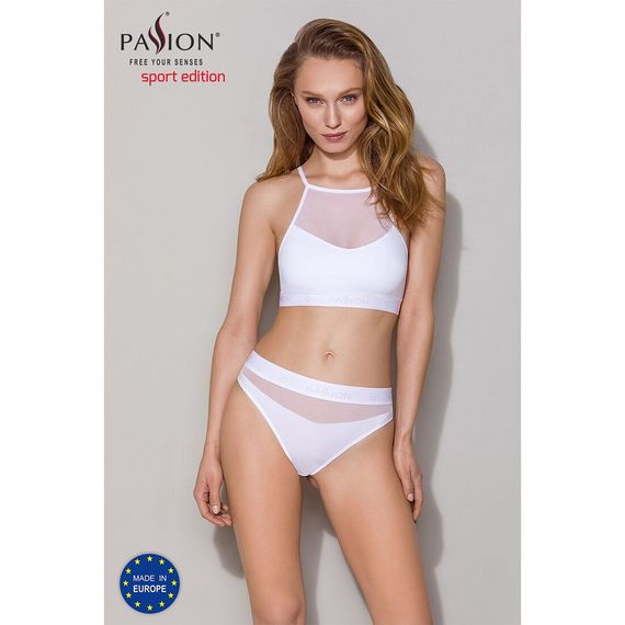 Спортивний топ з прозорою вставкою Passion PS006 TOP M, white | Зображення 2