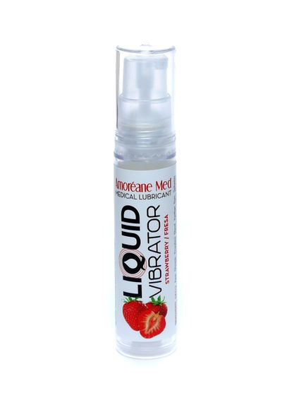 Рідкий вібратор Liquid Вібратор Strawberry 10 ml Sex Aura
