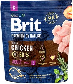 Сухой корм Brit Premium Dog Adult S для собак ,  курица 1 кг