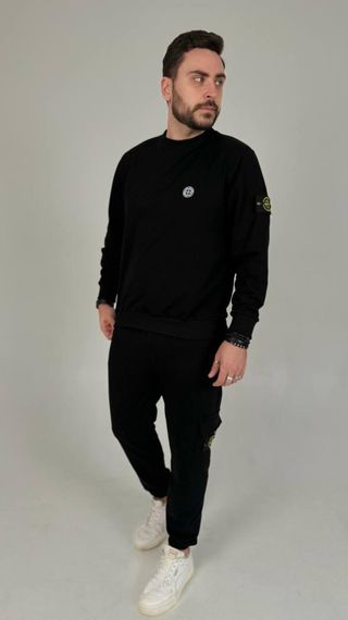 Спортивний костюм Stone Island світшот чорний | Зображення 4