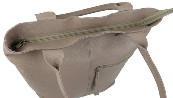 Жіноча шкіряна сумка Borsacomoda, Україна бежева 811.018-1 | Зображення 7