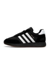 Зимові жіночі кросівки Iniki  Fleece Termo All Black White Stripes Gum , В'єтнам
