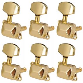 Колки для электрогитары и акустической гитары золотые J21 6L gold