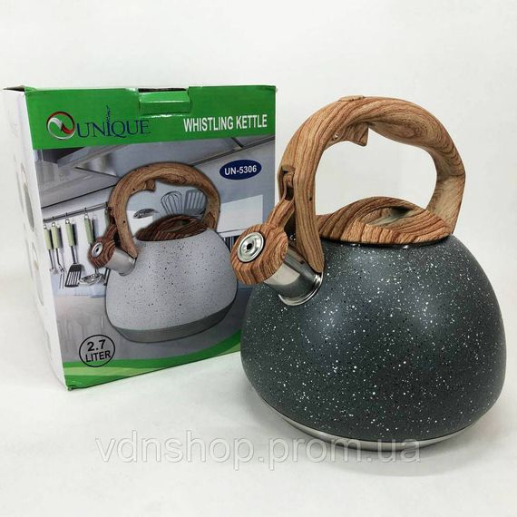 Чайник для плити зі свистком для чаю Unique UN-5306 2, 7л, Звичайний чайник зі свистком GX-24 | Зображення 4