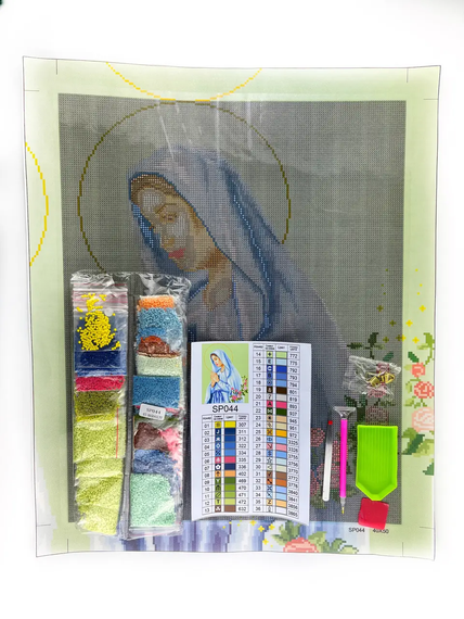 Алмазна мозаїка Ікона Молитва Божої Матері 40х50 см ColorArt  SP044 | Зображення 1