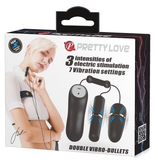 Віброяйце-електростимулятор Pretty Love Double Vibro-Bullets, BI - 014878 Sex Aura | Зображення 8