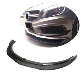 Передняя губа бампера V1 для AMG-Line / A45 AMG HB 2013-2015, Карбон для Mercedes A-сlass W176