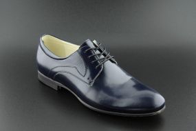 Туфлі дербі сині лаковані - 42 розмір