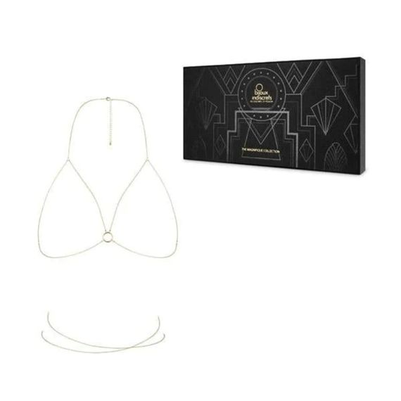 Ланцюжок портупея Bijoux Indiscrets Magnifique Bra Chain - Silver, прикраса на тіло Sex Aura | Зображення 3