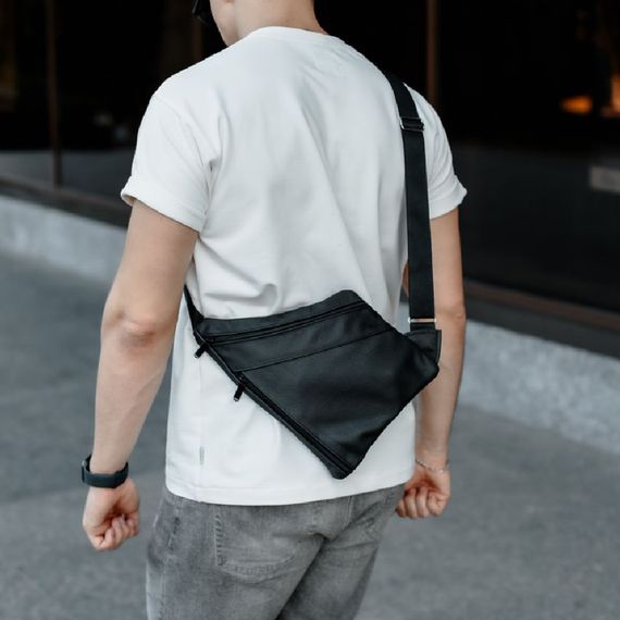 Чоловіча сумка з натуральної шкіри, сумка через плече чоловіча шкіряна, борсетка сумка через плече | Зображення 3