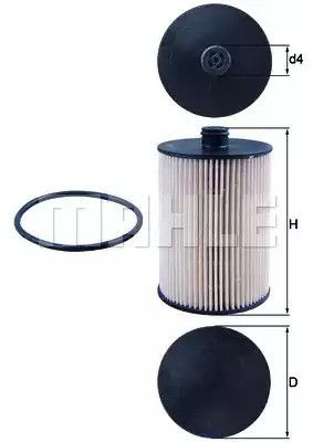 Фільтр паливний Volvo S60/S80/XC70/XC90 2.4D-10, MAHLE/KNECHT (KX226D) | Зображення 2