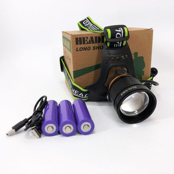 Ліхтарик налобний PLD-A12-2PM10-2TG (WHITE+UV), Ліхтар акумуляторний для риболовлі, Ліхтарик налобний потужний | Зображення 1