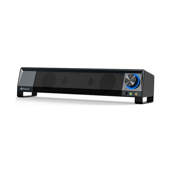 Колонки 2.0 Kisonli X2 для ПК та ноутбука, USB + 3.5mm, 2x3W, 20Hz-20KHz, DC: 5V, Black, BOX, Q30