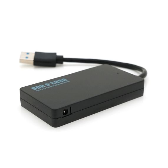 Хаб USB 3.0, 4 порти, плоский, чорний, підтримка до 2TB, кабель 0, 14 м, Blister | Зображення 1