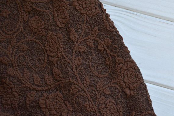 Жаккардовые чехлы на стулья Roza без юбки Коричневые | Зображення 1