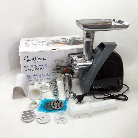 М'ясорубка Suntera SMG-5421B 1800Вт, м'ясорубка електрична для м'яса, м'ясорубка для KL-385 домашньої ковбаси | Зображення 4