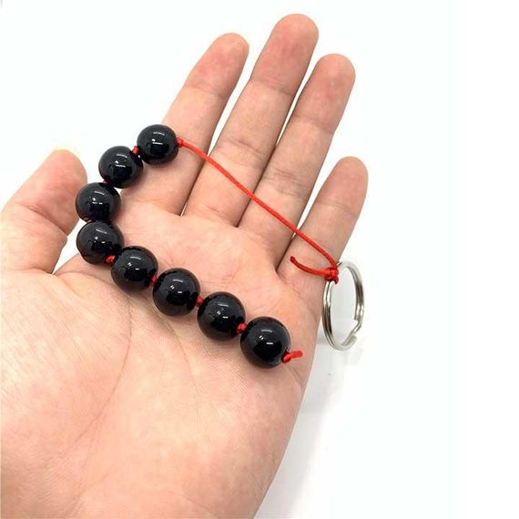 Анальні намиста з чорного загартованого скла — Анальні іграшки