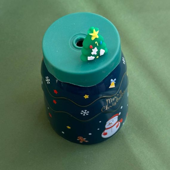 Стакан новогодний Merry Christmas 13334 400 мл зеленый | Зображення 1