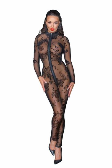 Сітчастий бодістокінг Noir Handmade F237 Long tulle overall, 3XL | Зображення 3