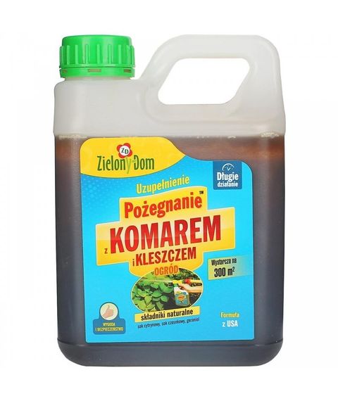 Захисний засіб від комарів Zielony Dom (Зелений Будинок) для обробки саду та територій площею 300м2, концентрат запаска