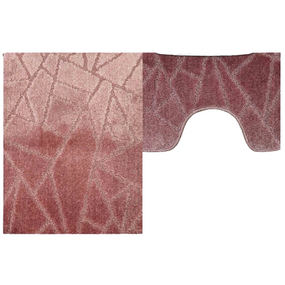 Набір килимків для ванної 2шт 50*80см+40*50см мікс темна пудра ELIF