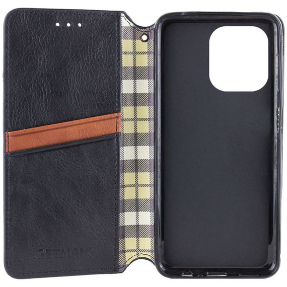 Шкіряний чохол-книжка GETMAN Cubic (PU) для Oppo A3 4G / A3x 4G/ A40m Чорний | Зображення 3