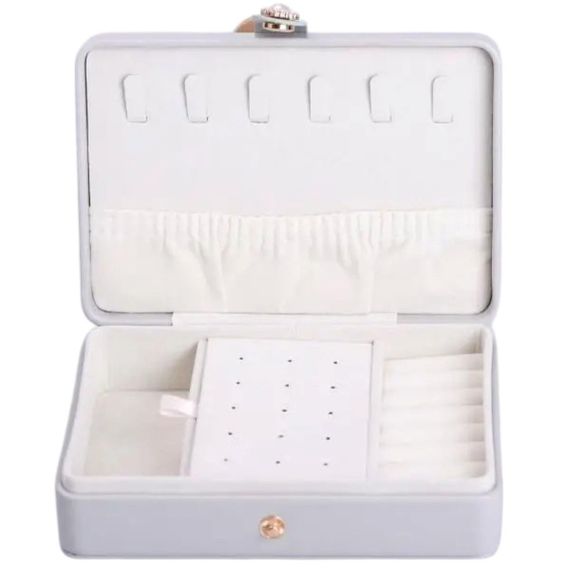 Скринька для прикрас з еко шкіри 16×11×4.7 см органайзер для ювелірних виробів HP-5-30G