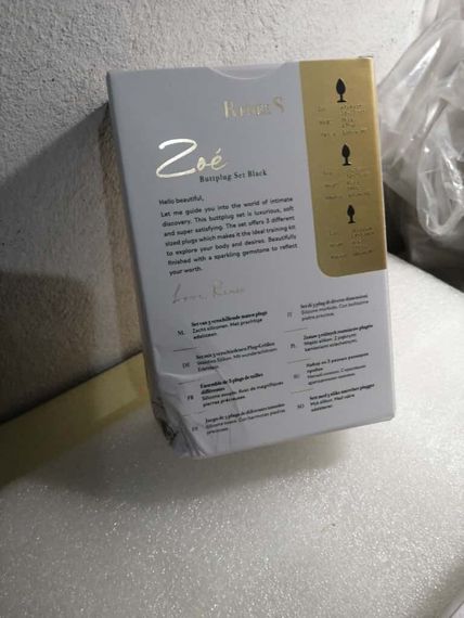 Набір силіконових анальних пробок із кристалом Rianne S: Booty Plug Set Black (м'ята упаковка!!!) | Зображення 1