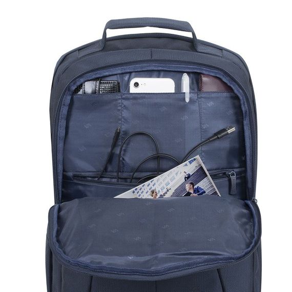 Рюкзак городской Rivacase 8460 / Dark Blue 32х47х13.5 см темно-синий | Зображення 7