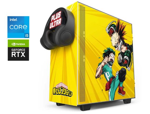 Ігровий ПК NZXT H510i CRFT My Hero Academia Tower / Intel Core i5-12600K (10 (16) ядер 2.8 - 4.9 ГГц) / 32 ГБ DDR5 / 1000 ГБ SSD / nVidia GeForce RTX 4070, 12 ГБ GDDR6X, 192-bit / 700 Вт б/в