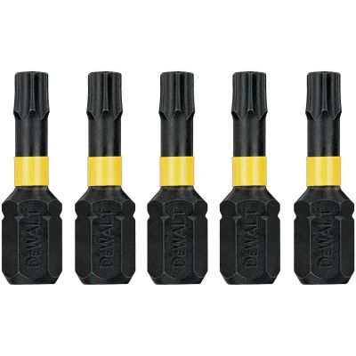 Набор бит DeWALT IMPACT TORSION, ударные, Torx, Т25, L= 25 мм, 5 шт (DT7382T) | Зображення 1