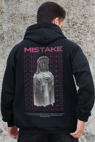 Утеплене зіп худі на флісі зіпер з принтом Mistake Without Kane Black