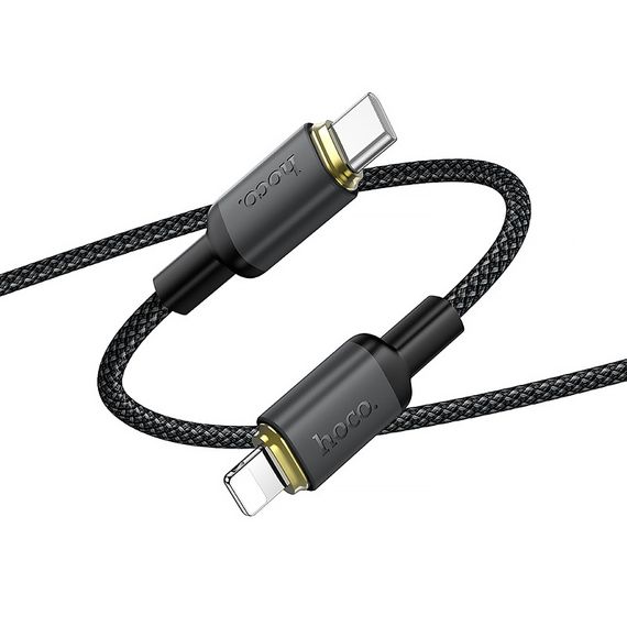 Дата кабель Hoco X128 Benefit Type-C to Lightning 30W (1m) Black | Зображення 3