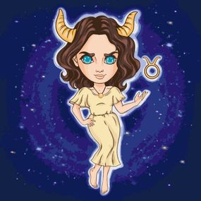 Картина по номерам "Знаки зодиака. Телец" ©VIKTORIA.GRO.ART 10106-AC 40х40 см