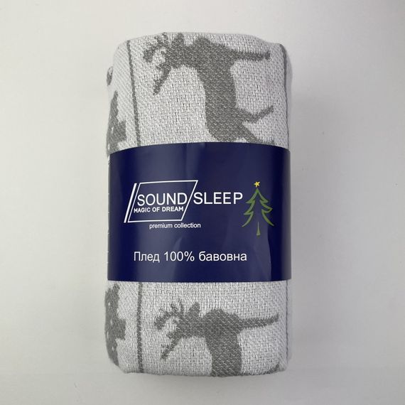 Плед бавовняний Лісові Мотиви SoundSleep сірий 140х200 см | Зображення 2