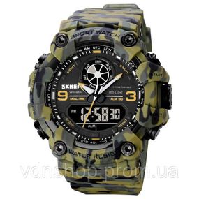 Чоловічі годинники з пластиковим ремінцем SKMEI, Спортивні міцні годинники Наручні для армії DW-11