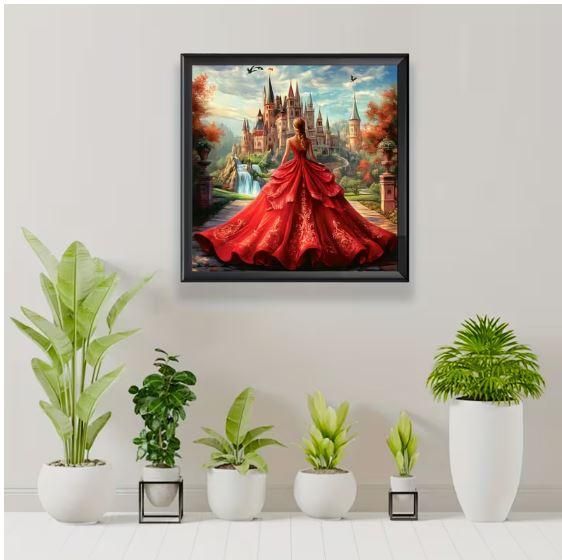 Набор для вышивки крестом JOZYSH "Рубиновый закат" 14CT, 40x40 см, канва Аида с нанесенным рисунком | Зображення 4
