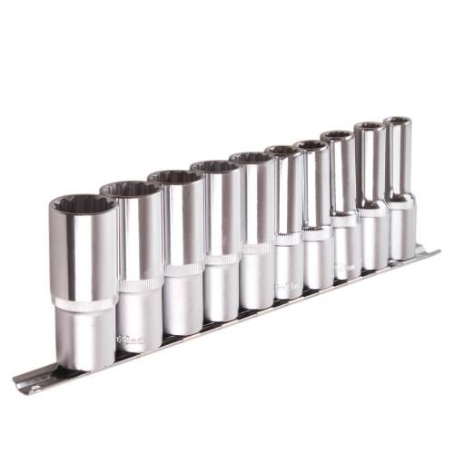 Alloid. Набір голівок високих 1/2" на планці, 10,11,12,13,14,17,19,21,22,24 mm. 11 предм.12гр | Зображення 1