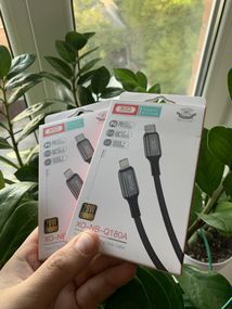 Кабель USB XO NB-Q180A Lightning to Type-C (3A-20W-1M) Чёрный